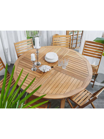 Beliani Esstisch TOLVE in Braun - (W) 150 x (H) 74 x (L) 150 cm