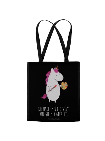 Mr. & Mrs. Panda Stoffbeutel Einhorn Künstler mit Spruch in Schwarz