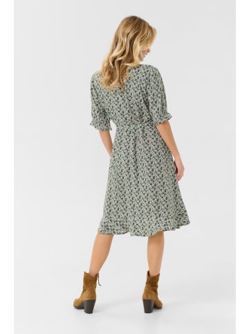 Cream Kleid CRTiah Feminine in Green Pink Flowers