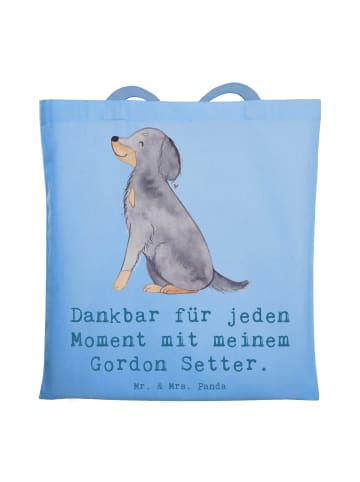 Mr. & Mrs. Panda Tasche Gordon Setter Moment mit Spruch in Sky Blue