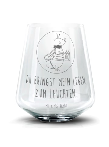 Mr. & Mrs. Panda Blümchentail Glas Glühwürmchen mit Spruch in Transparent