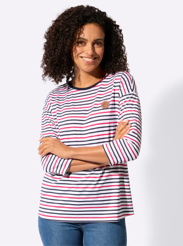 WITT WEIDEN Ringelshirt in weiß-marine-geringelt