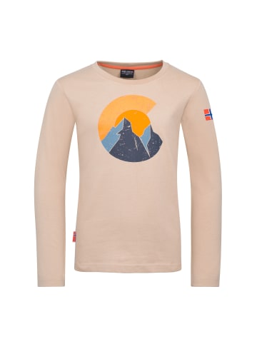 Trollkids Langarm-Shirt Halsafjord (GOTS) in cashew