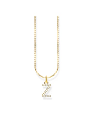 Thomas Sabo Kette Mit Buchstaben-Anhänger Z in gold, weiß