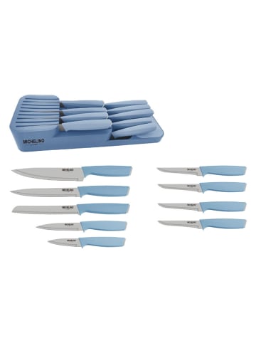 Michelino MICHELINO Praktisches 10-teiliges Messerorganizer-Set: in Blau