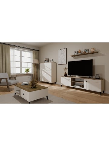 kommodly Couchtisch Tova in Kaschmir / Eiche - (B)110cm x (T)60cm x (H)37cm