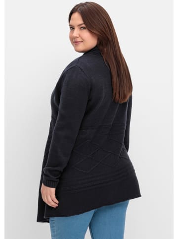 sheego by Joe Browns Longstrickjacke in tiefblau