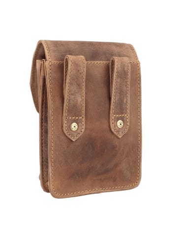 Greenburry Vintage Gürteltasche Leder 11 cm brown