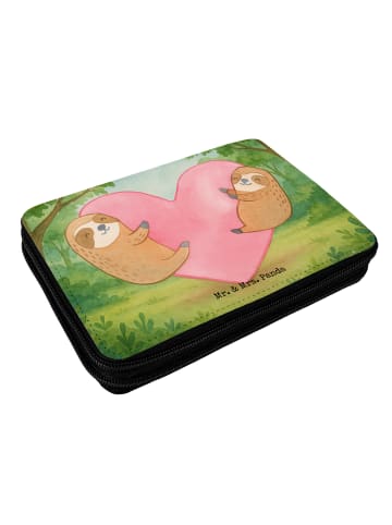 Mr. & Mrs. Panda Menschrmäppchen Faultiere Herz Design ohne Sp... in Weiß