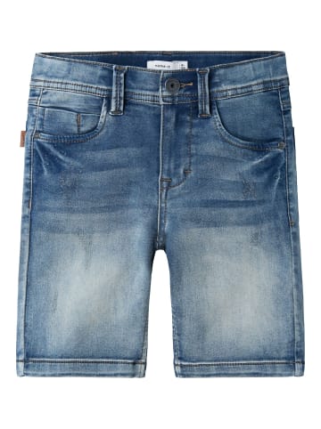 name it Jeansshorts in Medium Blue Denim