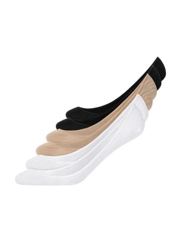 SNOCKS Ballerina Socken aus Bio-Baumwolle Mix (Schwarz/Weiß/Beige) 6 Paar