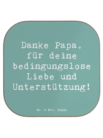 Mr. & Mrs. Panda Tischuntersetzer Spruch Danke Papa mit Spruch in Meeresbrise