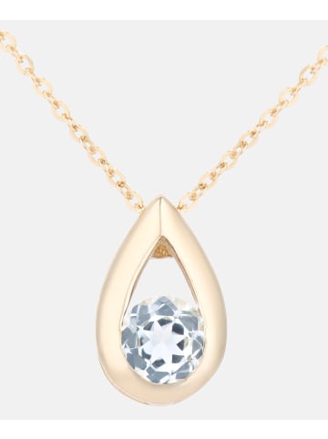 Diamant L'éternel Halskette mit Anhänger aus 375 Gelbgold mit Topas