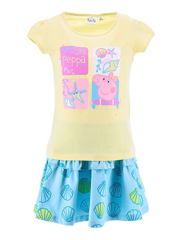 Peppa Pig 2tlg. Outfit: Sommer-Set T-Shirt und Rock Peppa Pig in Gelb