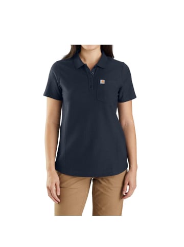 CARHARTT Polo T-Shirt in Marineblau