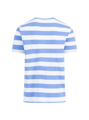 FYNCH-HATTON T-Shirt, slub, stripe in Blau