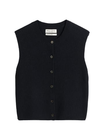 Marc O'Polo Ärmellose Strickweste slim in deep night blue