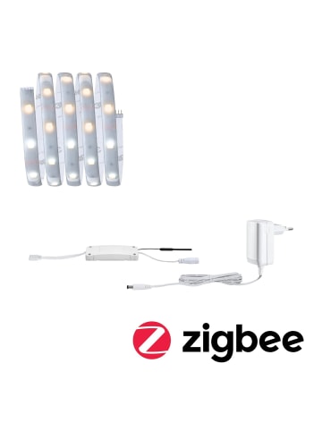 paulmann LED Streifen MaxLED 250 Basisset TunW 1,5m Zigbee in silber
