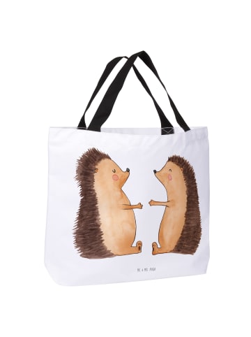Mr. & Mrs. Panda Shopper Igel Liebe ohne Spruch in Weiß