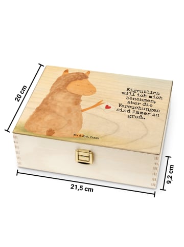 Mr. & Mrs. Panda Teebox Alpaka Fahne Design mit Spruch in Weiß