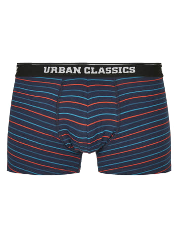 Urban Classics Boxershorts in mini stripe aop+boxteal+boxora