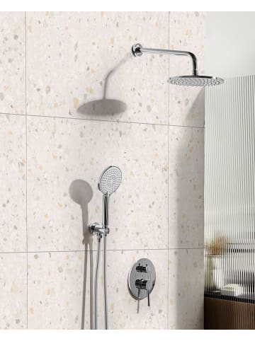 Beliani Wannenarmaturen PUELO in Silber - (W) 23 x (H) 180 x (L) 41 cm