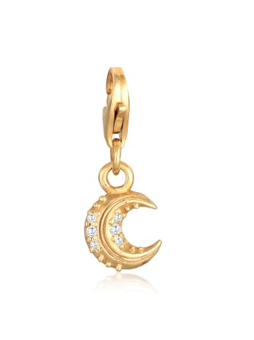 Nenalina Charm 925 Sterling Silber Halbmond in Gold