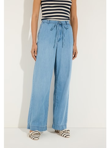 More & More fließende, leichte Jeans in middle blue denim