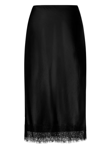 Zero Satinrock mit Spitze in Black Beauty