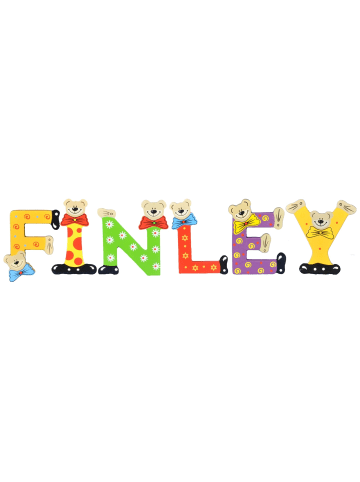 Playshoes Deko-Buchstaben "FINLEY" in bunt