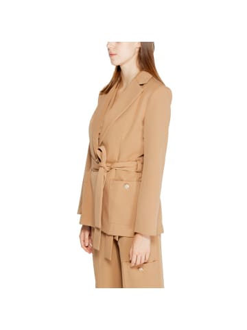Beige Polyester Blazer