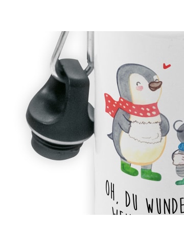 Mr. & Mrs. Panda Kindertrinkflasche Smörle Winterzeit mit Spruch in Weiß
