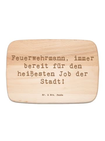Mr. & Mrs. Panda Küchenbrett Spruch Feuerwehrmann Held mit Spruch in Transparent