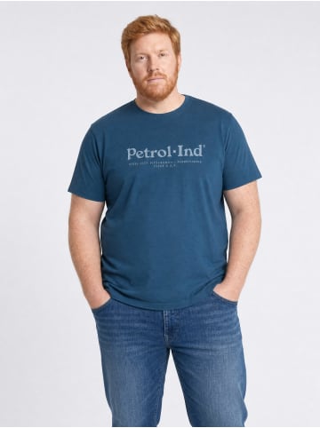 Petrol Industries T-Shirt mit Print aus Bio-Baumwolle in großen Größen gibson in Blau
