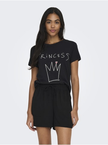 JACQUELINE de YONG Bedrucktes Princess T-Shirt 2-er Stück Set JDYMICHIGAN in Schwarz-Weiß