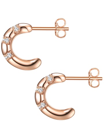 Lulu & Jane Ohrringe aus Messing Zirkonia in roségold