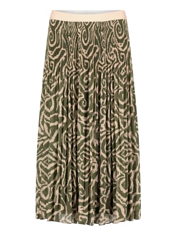 CARTOON Plisseerock mit Plissee in Khaki/Cream