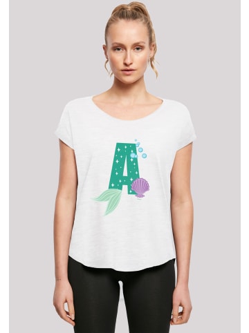 F4NT4STIC T-Shirt Disney Alphabet A Is For Arielle die Meerjungfrau in weiß