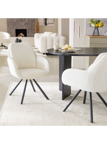 home24 Armlehnenstuhl CALLEDA in Weiß