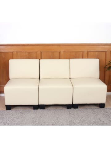 MCW Modular 3-Sitzer Sofa Moncalieri, Creme, ohne Armlehnen