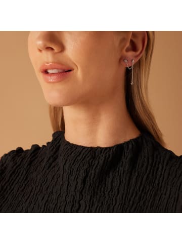 Lucardi 925 Silber Ohrringe Rund