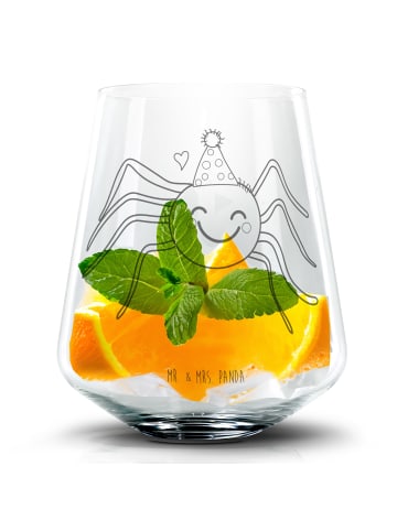 Mr. & Mrs. Panda Whiskyglas Spinne Agathe Party ohne Spruch in Transparent