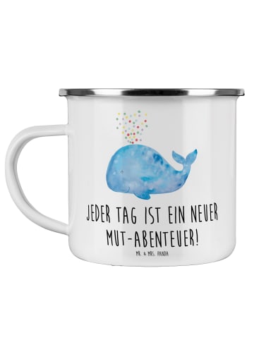 Mr. & Mrs. Panda Emaille Tasse Angst überwinden Abenteuer mit Sp... in Weiß