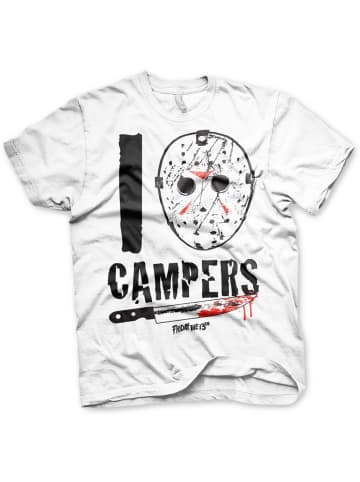 Friday The 13th T-Shirt "I Jason Campers Big Tall T-Shirt" in Weiß