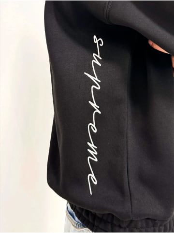 DADA Oversize Hoodie mit Rückengrafik und Stickdetails in Schwarz-2