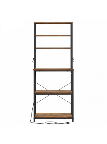 VASAGLE Küchenregal Barnet in Vintagebraun - (B)40 x (H)169 x (T)60 cm