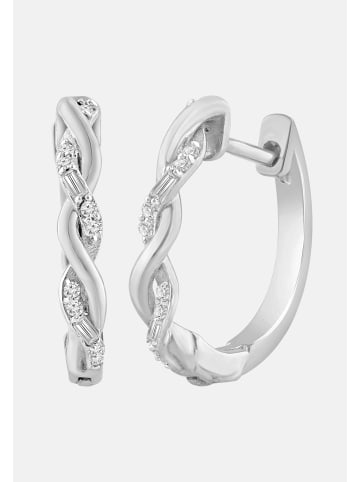 Diamant Exquis Ohrringe aus 375 Weißgold mit Diamant