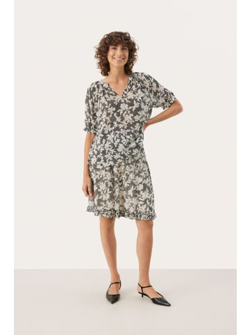PART TWO Kurzarm-Bluse PopsyPW Relaxed fit in Black Stitch Leaf print