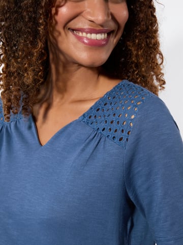 WITT WEIDEN Spitzenshirt in jeansblau