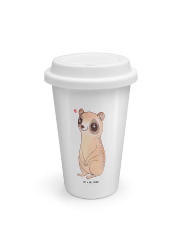 Mr. & Mrs. Panda Becher Plumplori Glücklich ohne Spruch in Weiß